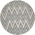 thumbnail image 2 of SAFAVIEH Cambridge Sam Geometric Wool Area Rug, Dark Gray/Ivory, 8' x 8' Round, 2 of 7