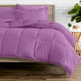 thumbnail image 3 of EASYCOT Luxurious Feather Down Alternative Comforter, Hotel Collection Duvet Insert Comforter for All Season,100% Soft Egyptian Cotton Shell with Corner Tabs 300 GSM Purple , Twin, 3 of 6