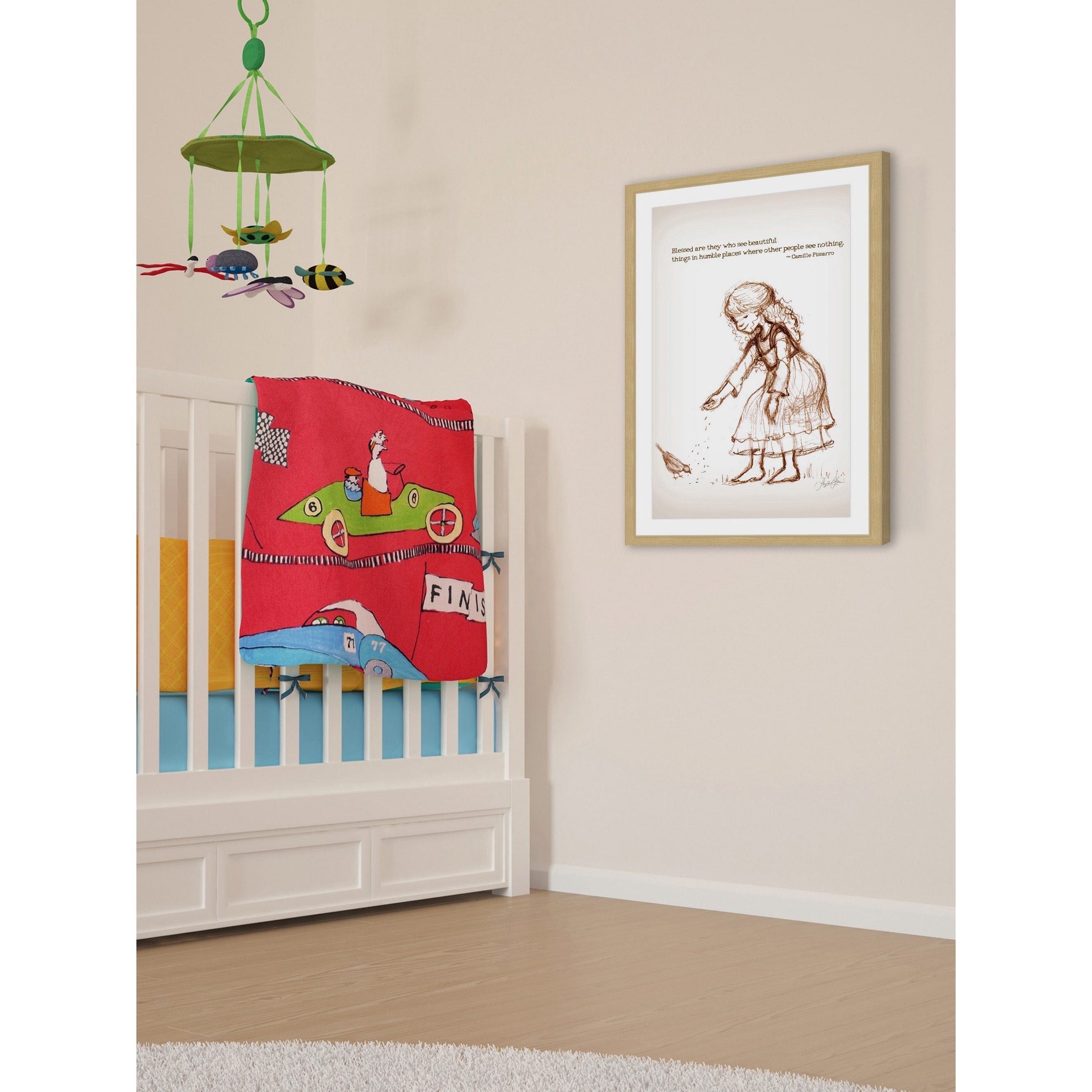 Marmont Hill "Vintage Blessed" By Phyllis Harris Framed Painting Art Print, 24.0" x 1.5"
