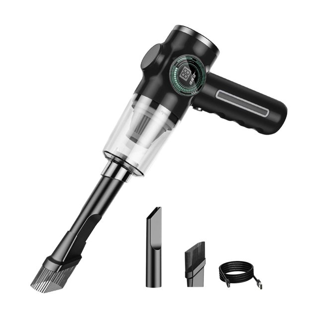 Mini recargable Mini Limpieza de espacios pequeños Multipropósito para automóvil, hogar, mascotas y oficina Aspirador portátil negro mayimx Aspiradora