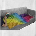 thumbnail image 5 of Abstract Soft Flannel Fleece Throw Blanket, Abstract Smooth Rainbow Inspired Curvy Lines Pattern Spiral Wavy Soft Spray Art, Cozy Plush for Indoor and Outdoor Use, 50" x 60", Multicolor, by Ambesonne, 5 of 5