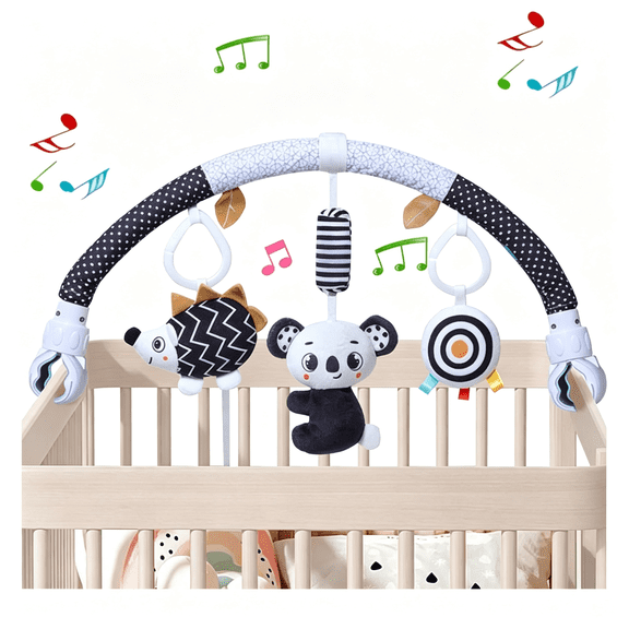 BESTSKY Baby Stroller Arch Toys,Car Seat Toys,Bouncer Toy Bar/Mobile for Bassinet,Adjustable Baby Hanging Toys Fit for Crib Bed,Stroller,Car Seat.S-19(Koala)