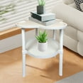 thumbnail image 5 of Seyotauo Modern End Table, Coffee&Tea Table, Sofa Side Snack Table, Four-Leaf Clover Shape Bedside Table, Side Table with Storage Shelf for Living Room, Bedroom, 5 of 6