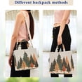 thumbnail image 4 of FORMRS Womens Corduroy Tote Bag Crossbody Shoulder Handbag with Pocket, Brown Christmas Trees, 4 of 7