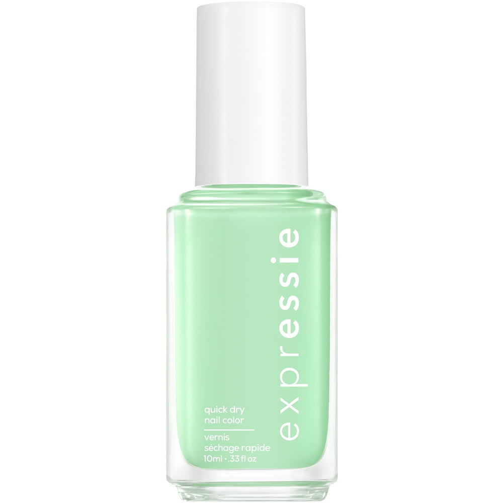 essie expressie quickdry nail polish, green nail polish, express to