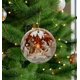 thumbnail image 4 of Adorno navideño de vitral para árbol de Navidad | Recuerdo redondo de cerámica para el árbol o para exhibir en el hogar | Cinta dorada para colgar | Decoración festiva para interiores, 4 of 5