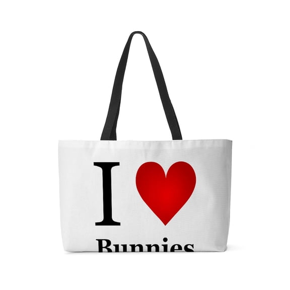 CafePress - I Love Bunnies - Large Weekender Tote