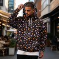 thumbnail image 6 of Hsovts Multi Style Halloween All Over Print Hoodies for Men, Pumpkin, Ghost, Witch, Bat Full Print Soft Long Sleeve Drawstring Pullover Tops Purple 2xL, 6 of 7