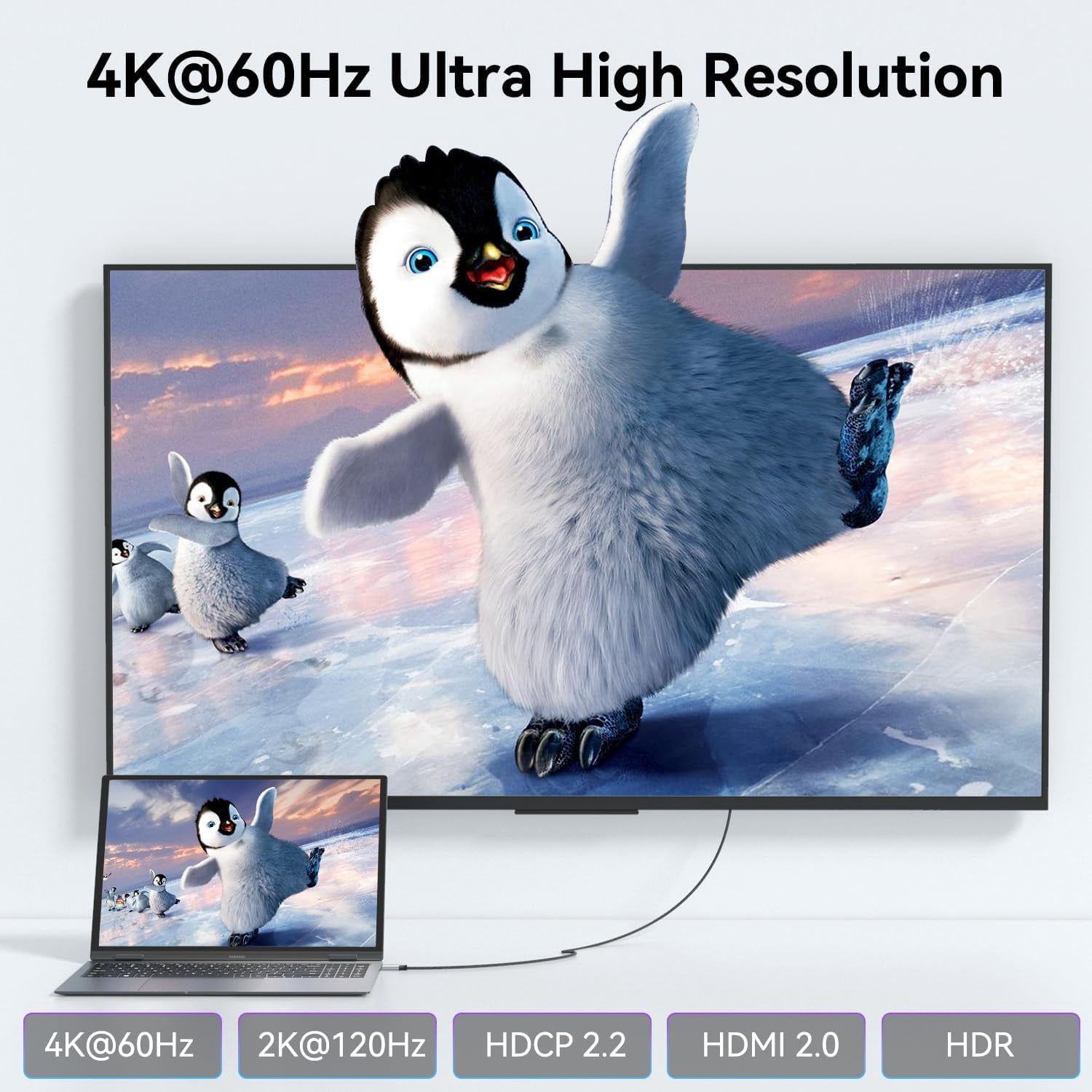 BENFEI HDMI to USB C Cable 6 feet 4K@60Hz, Unidirectional HDMI (Source) to USB-C (Display) Adapter for MacBook, Steam Deck, PS5/4, Nintendo Switch, AR/XR, Portable Monitors