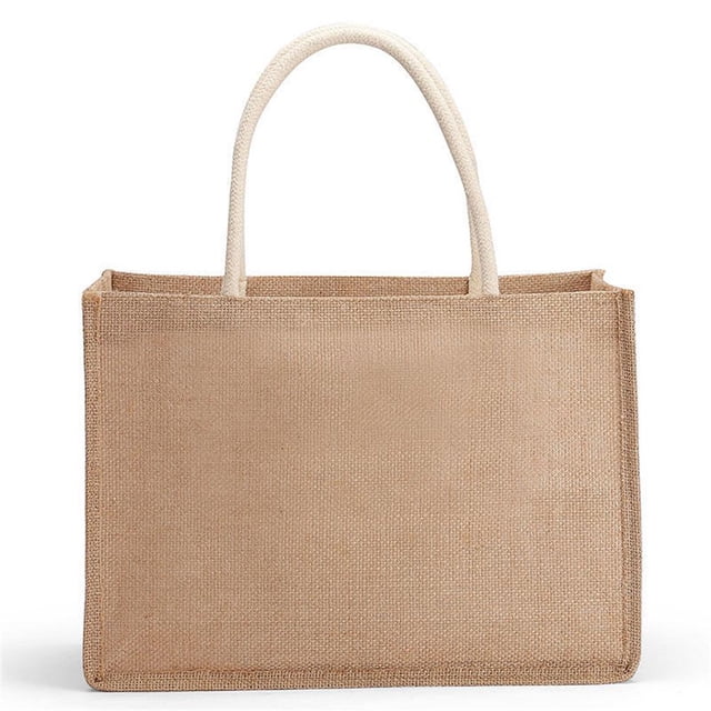 Mano De Lino Para Mujer, Informales, Vintage, Reutilizables, Bolsas De Comestibles, Bolsas De Almacenamiento, Bolsas De Mano Noticed HA042949-01