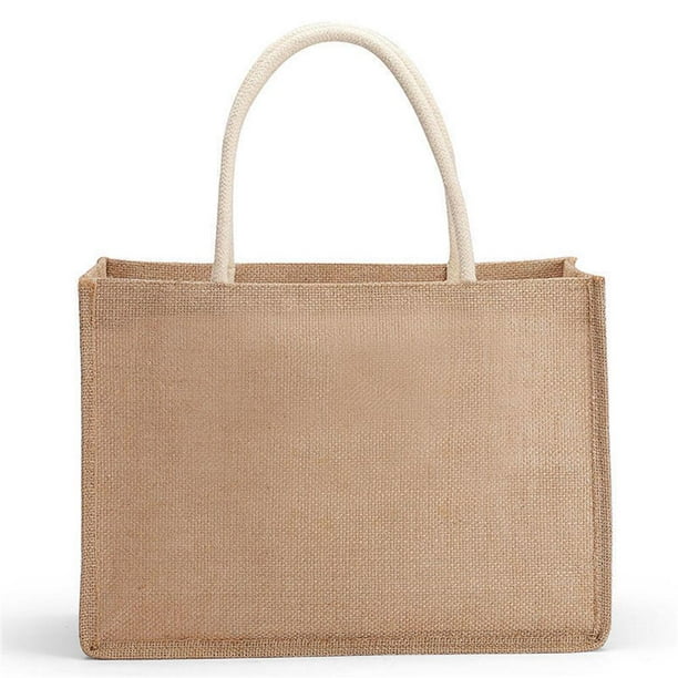 Mano De Lino Para Mujer, Informales, Vintage, Reutilizables, Bolsas De Comestibles, Bolsas De Almacenamiento, Bolsas De Mano Yuarrent HA042949-03