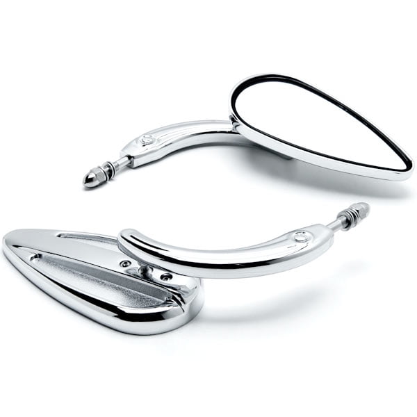 Krator NEW Chrome Mirrors Universal Motorcycle Cruiser Touring