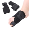 thumbnail image 1 of Alivio del dolor en las articulaciones del dedo gordo del pie, corrección de Hallux Valgus, aparatos ortopédicos para juanetes, par de espaciadores de silicona 2 piezas-negro, 1 of 2