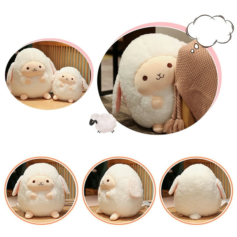 Surakey 9 Soft Toys Cute Sheep as Small Gifts Fluffy Plush Animal Stuffed  Dolls for Birthday Present White 