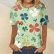thumbnail image 1 of Puntoco Liquidación de camisetas cortas para mujer, camiseta de manga corta con cuello redondo y estampado informal a la moda para mujer, camiseta de manga corta con cuello redondo, 1 of 5