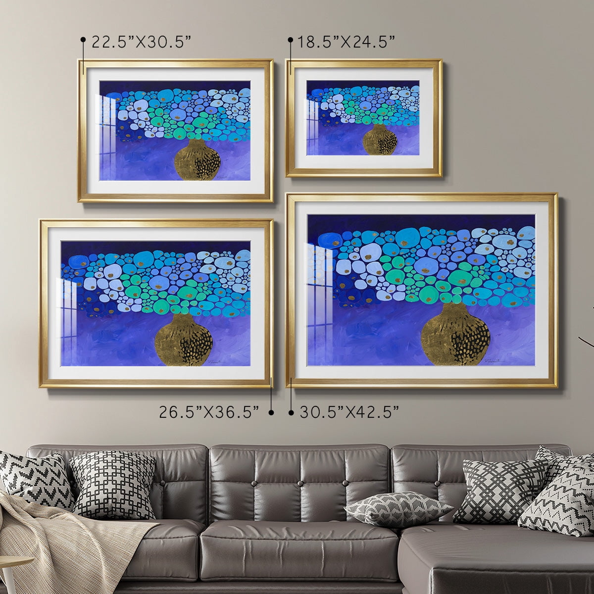 Blue Poppies II Premium Framed Print - Ready to Hang