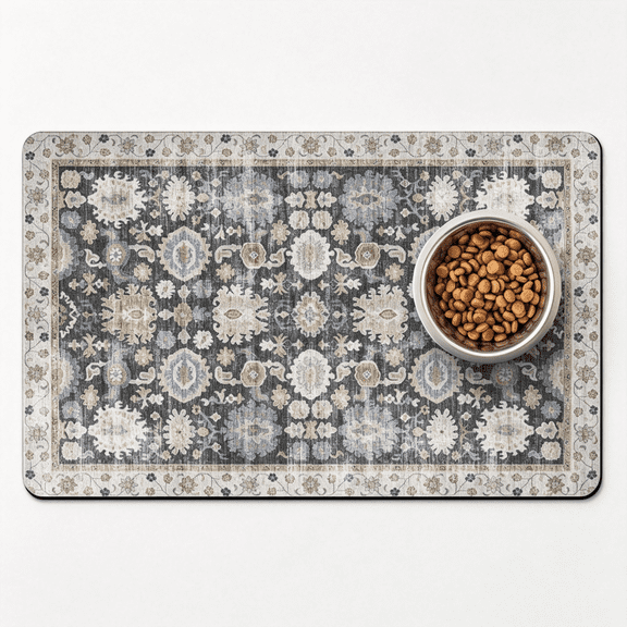 RLESO Dog Food Mats for Floors Absorbent,Non-Slip Quick Dry Dog Mat for Food and Water,Cat Pet Food Mat Pet Supplies Waterproof Dog Food Mat