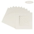 thumbnail image 2 of Textured White Acid Free 20x20 Picture Frame Mats with White Core Bevel Cut for 10x10 Pictures -, 2 of 4