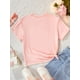thumbnail image 2 of Camiseta informal de manga corta con cuello redondo y estampado de arcoíris para niñas preadolescentes, verano, 2 of 6