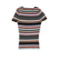 thumbnail image 2 of bar III Blusa acanalada para mujer, multicolor, mediana, 2 of 2
