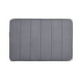 thumbnail image 4 of Topwoner Vertical Stripes Mat Silver Gray Coral Velvet Memory Cotton Door 40*60cm, 4 of 6