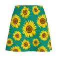 thumbnail image 5 of Sunflower Blossom Skirt Summer Yellow Flowers Print Harajuku Casual A-line Skirts Modern M, 5 of 7