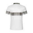 thumbnail image 4 of Men's Short Sleeve Button Down Shirt, Striped Casual Shirt, Versatile Polyester Top for Daily Wear, 4 of 5