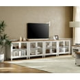 thumbnail image 4 of WAMAPT Sideboard Buffet Cabinets with 8-Glass Door, Kitchen Storage Cabinets, Wood Coffee Bar Tables with Adjustable Shelf, Accent Sideboard Table for Dining Room, Living Room, White (4 PCS), 4 of 7