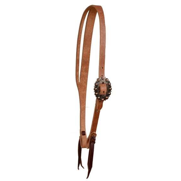 Horse Tan Leather Adjustable Split Ear Headstall w/ Tie Ends 975H365