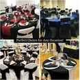 thumbnail image 6 of 4 Pack 5FT Round Spandex Tablecloth 60 Inch Black Stretchable Table Cover Washable and Wrinkle Resistant Table Cloth, Fitted Round Table for Wedding, Banquet, Birthday, Party, Restaurant (Black), 6 of 7