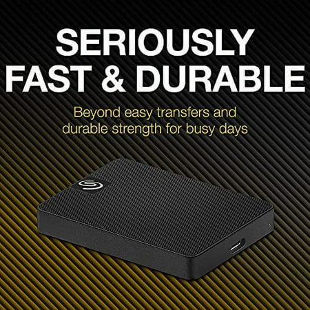 Seagate - Expansion 1TB External USB-C and USB 3.0 Portable Solid State Drive with Rescue Data Recovery Services