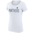 thumbnail image 2 of Women's G-III 4Her by Carl Banks White Florida Panthers Super-Slim Fit Lightweight Dot Print Team T-Shirt, 2 of 3