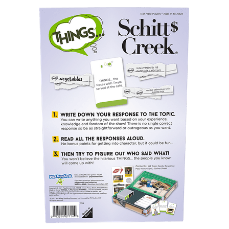 THINGS... Party Card Game -- Schitt's Creek Edition - By PlayMonster