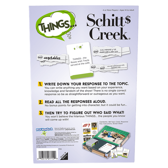 THINGS... Party Card Game -- Schitt's Creek Edition - By PlayMonster
