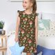 thumbnail image 4 of Fotbe Mushrooms and Autumn Vestido de Dormir para Niñas de 3 a 10 Años, Mangas Cortas, Estilo Princesa, Pijama Camisón con Mangas Voladas-Large, 4 of 6