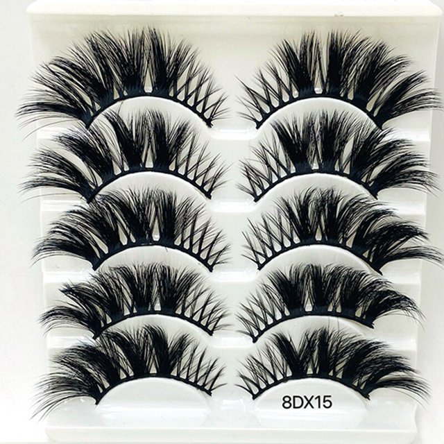 3/5/8 pares de pestañas de visón de 25 mm, pestañas postizas dramáticas en 3D, pestañas esponjosas hechas a mano, pestañas largas naturales de 25 mm, maquillaje de extensión de pestañas Tan Jianjun unisex