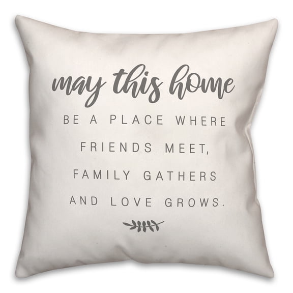 Creative Products May This Home 18 x 18 Spun Poly Pillow