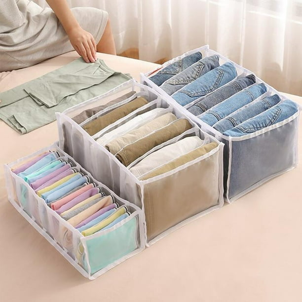 onlyliua Promoción de Temporada Caja de Almacenamiento de Malla, Divisores de Ropa Plegables para Armario, Compartimentos de Nailon para Tocador, Organizadores