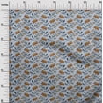 thumbnail image 2 of oneOone Georgette Viscose Fabric Leaves & Floral Block Fabric Prints By Yard 42 Inch Wide, 2 of 5