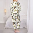 thumbnail image 6 of Wukai Snake And Moon Print Women's Pajama Set - Soft Long Sleeve Sleepwear for Comfort and Style-XX-Large, 6 of 9