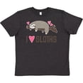 thumbnail image 3 of Inktastic I Love Sloths Youth T-Shirt, 3 of 5