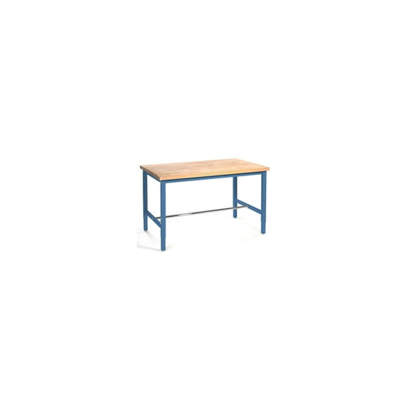 Production Workbench - Birch Butcher Block Square Edge - Blue, 72"W x 36"D