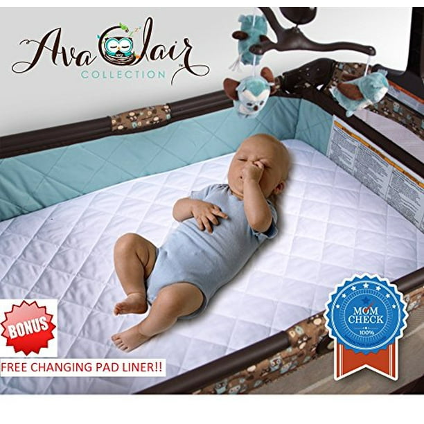 Acc Pack N Play Crib Mattress Pad Cover Plus Bonus Changing Pad