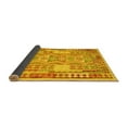 thumbnail image 2 of Ahgly Company Indoor Round Abstract Yellow Contemporary Area Rugs, 8' Round, 2 of 4