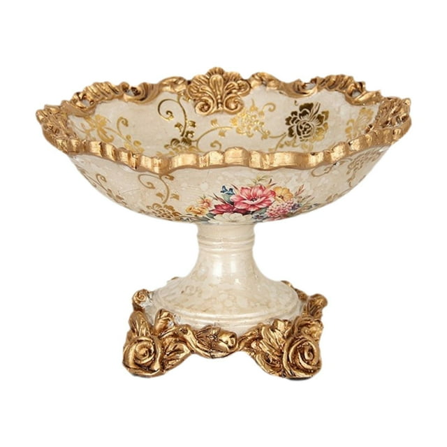 Frutero con pedestal, plato de frutas, soporte de exhibición de postres, plato de aperitivos, cuenco con pie para mesa de comedor, sala de estar, mesa M