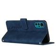 thumbnail image 6 of Decase for Motorola Moto G22 6.5 inch 2022 Wallet Case Shockproof Magnetic Card Holder Slot Retro Flip Leather Protective Hand Strap Case,Blue, 6 of 9