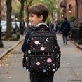 thumbnail image 6 of FUIALDOLG Watercolor Galaxy & Celestial Pattern Compartments School Bag for Hiking Daily, Multi-Pocket Large Capacity 600D Polyester Multi-pocket Bookbag, 6 of 9