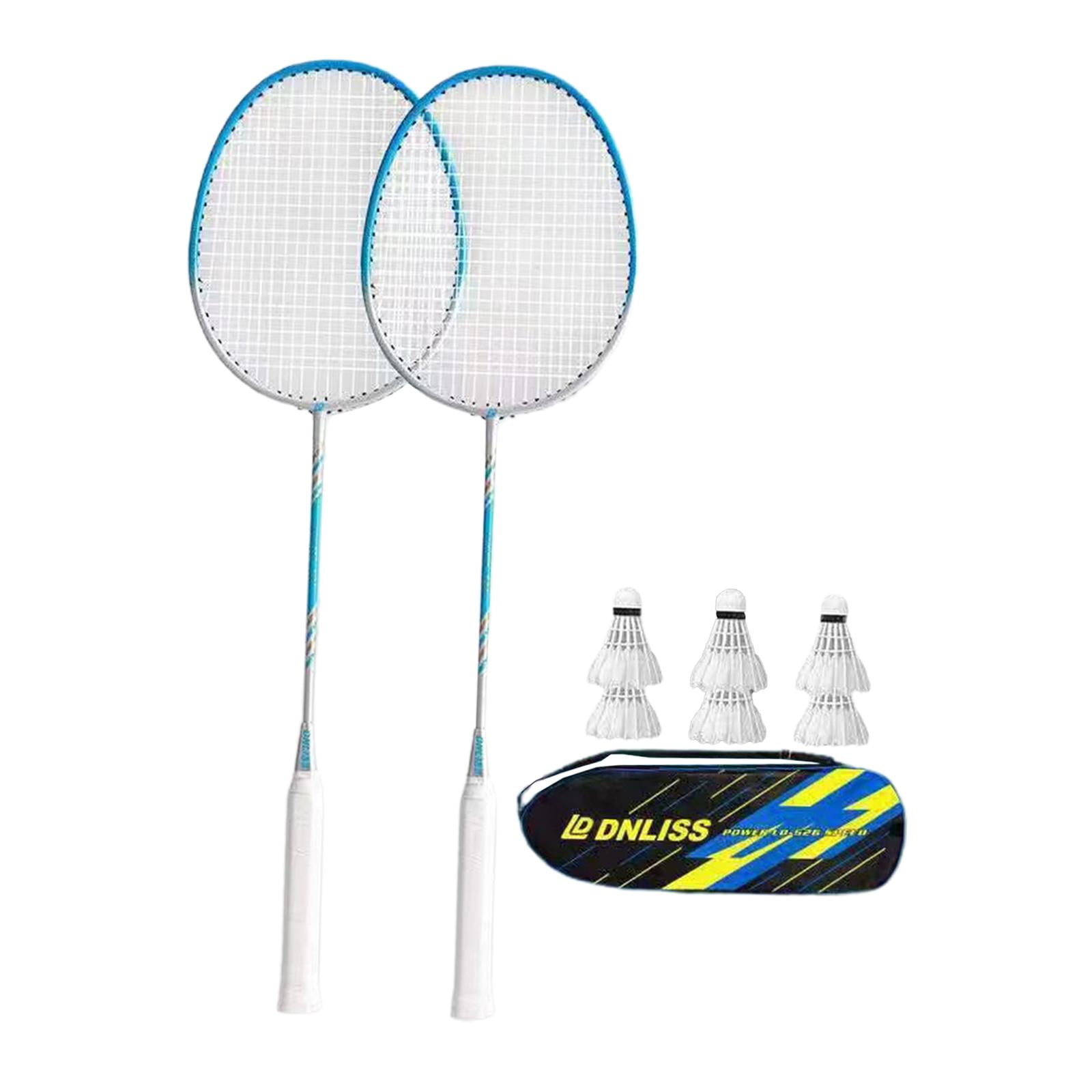 Badminton Racket Set, 2 Player Replacement Badminton Equipment for Kids  Adults Beginners, Shuttlecocks for Outdoor Sports Backyard Games with Carry