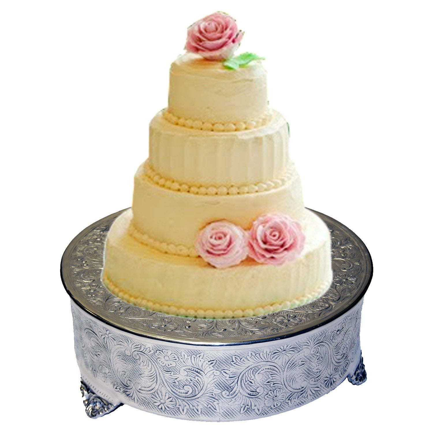 GiftBay Wedding Cake Stand Hexagonal Shape 14-inch Aluminum Gold 