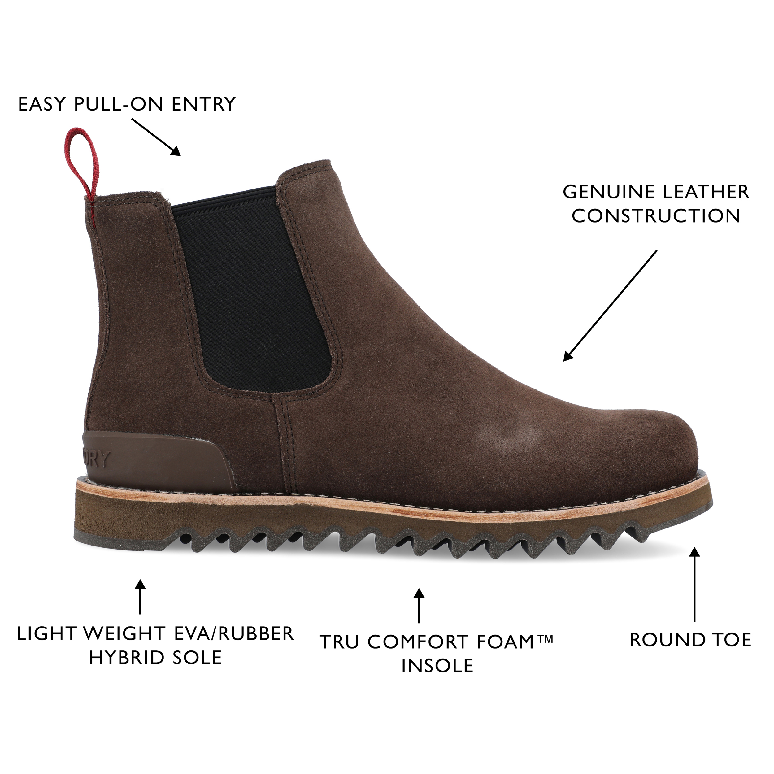 Territory Mens Yellowstone Pull-on Water Resistant Chelsea 